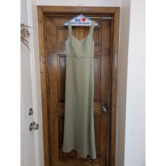 Azazie Denice Pistachio A6 Satin Bridesmaid Dress - Picture 7 of 7